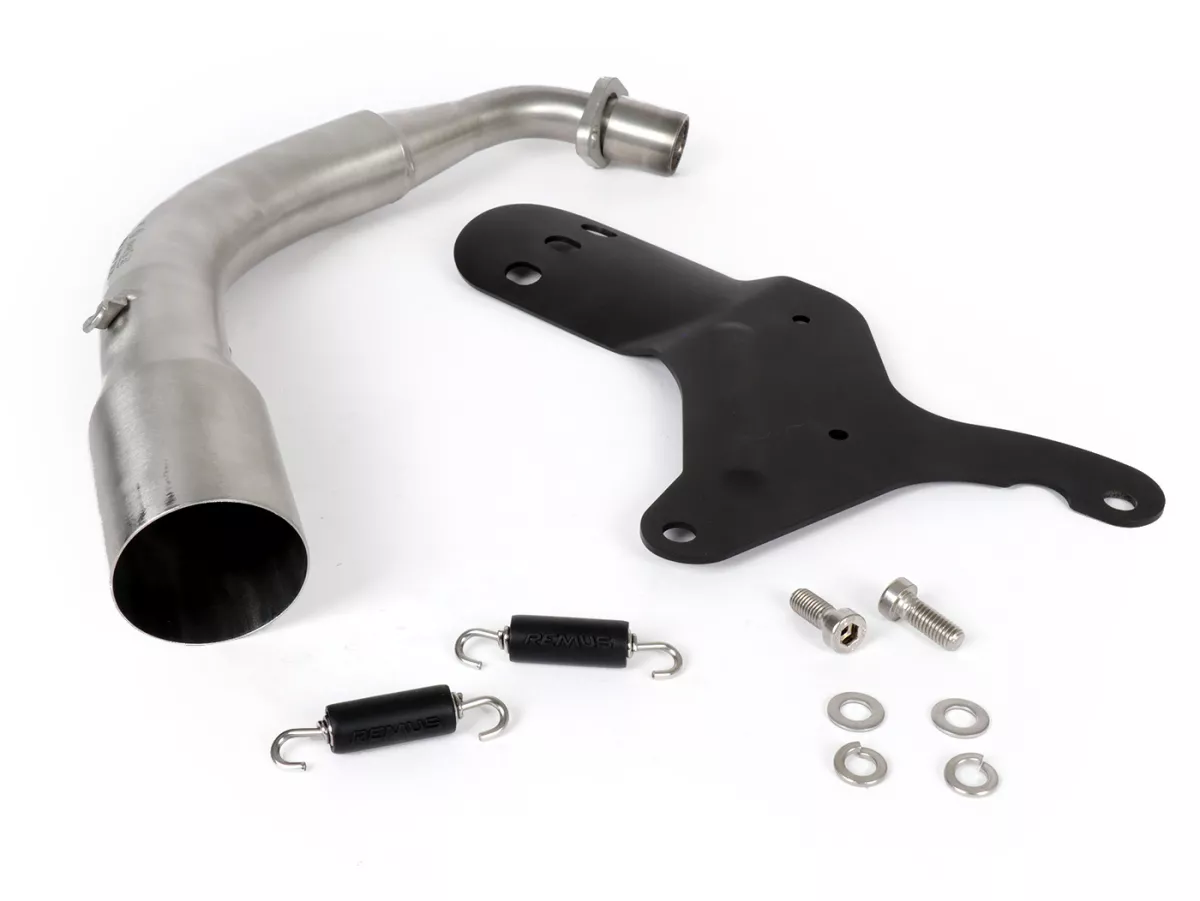 Exhaust manifold and bracket -REMUS RSC- Ø=55mm - Vespa Primavera 125ie 3V, Sprint 125ie 3V