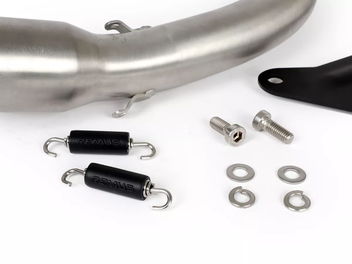 Exhaust manifold and bracket -REMUS RSC- Ø=55mm - Vespa Primavera 125ie 3V, Sprint 125ie 3V