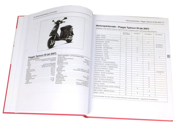 Book -Wartung und Reparatur- Vespa ET2, ET4, LX, LXV, S, GT, GTS 125-300, GTV, Piaggio Sfera, Typhoon, Zip, Fly, Skipper, Hexagon, Liberty, NRG, X8, X9 - Das Schrauberbuch mit farbigen Schaltplänen