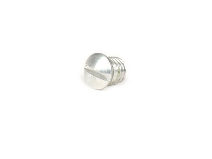 Slotted round head screw -RICAMBIO RAPIDO- M8 - aluminium - Vespa V50, V90, PV, GL, GT, GTR, TS, Sprint, Rally, SS180, T4 - for covers under handlebar and threaded holes for spare wheeel bracket on frame