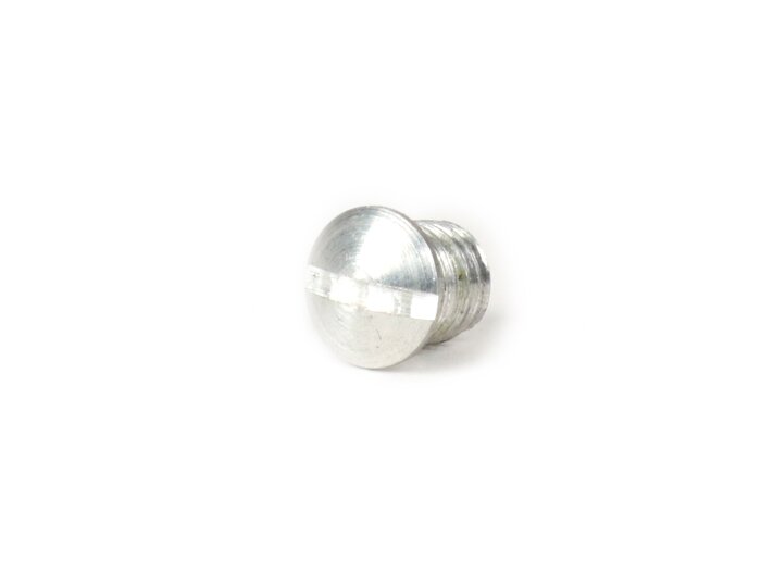Slotted round head screw -RICAMBIO RAPIDO- M8 - aluminium - Vespa V50, V90, PV, GL, GT, GTR, TS, Sprint, Rally, SS180, T4 - for covers under handlebar and threaded holes for spare wheeel bracket on frame