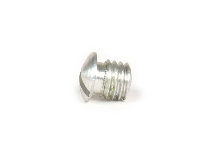 Slotted round head screw -RICAMBIO RAPIDO- M8 - aluminium - Vespa V50, V90, PV, GL, GT, GTR, TS, Sprint, Rally, SS180, T4 - for covers under handlebar and threaded holes for spare wheeel bracket on frame