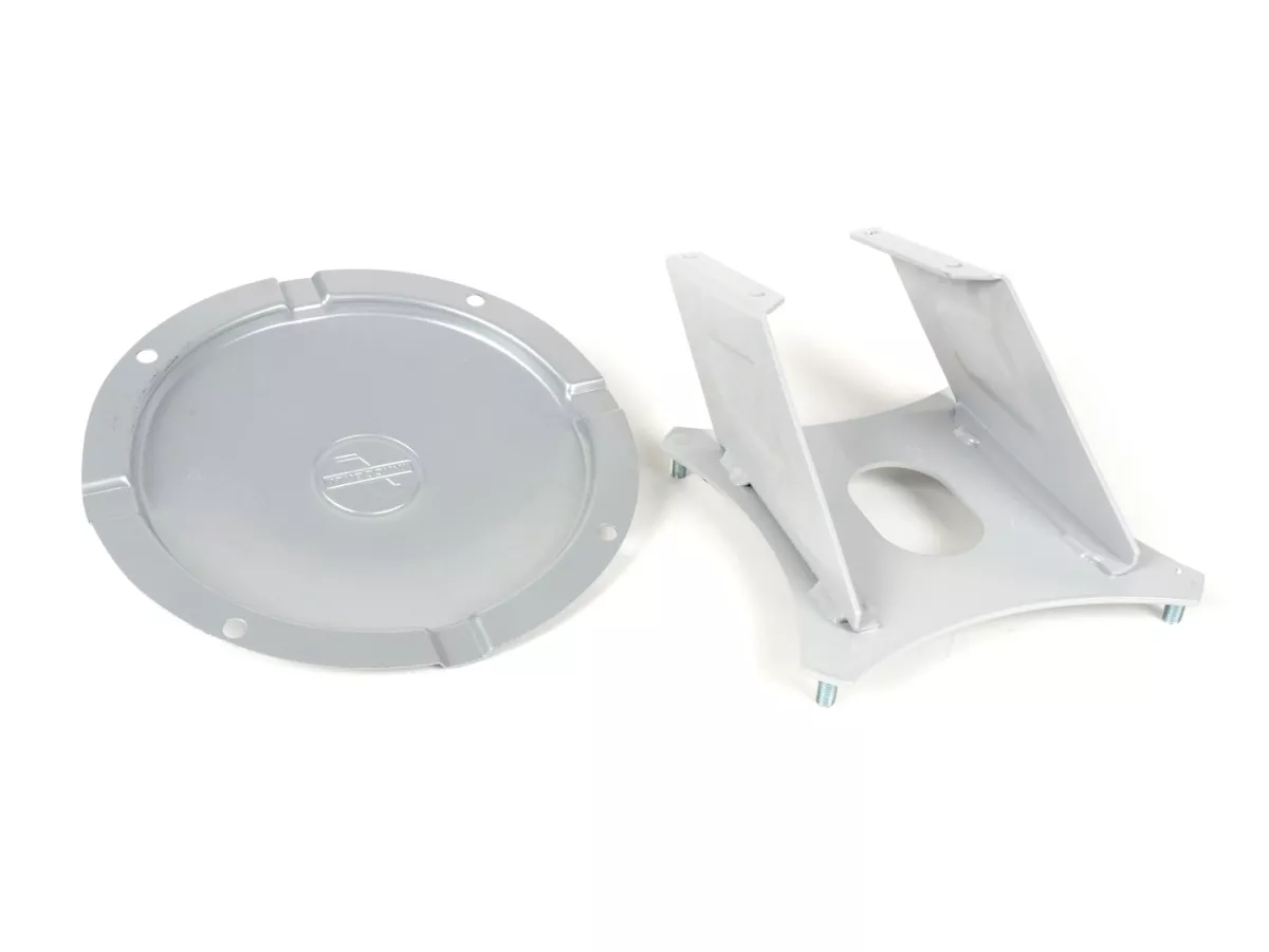 Rear spare wheel carrier -LAMBRETTA- Lambretta LI 125 (series 3) LI 150 (series 3), LI 125 S,  SX 150, SX 200, TV 175 (series 3), TV 200, DL 125, DL 150, DL 200, GP 125, GP 150, GP 200