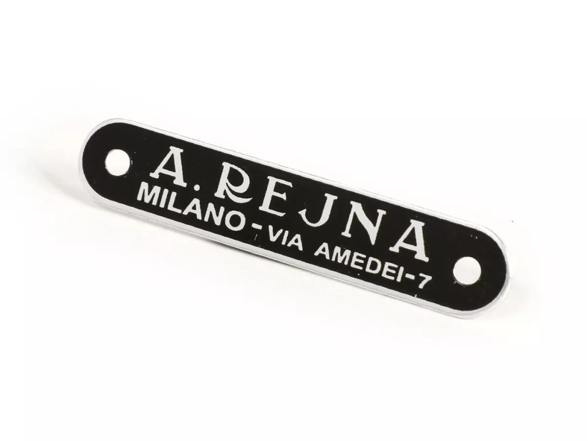Schriftzug Sitzbank Vespa und Lambretta -SELLERIA TREZZI- A. Rejna (Milano - Via Amedei 7) - schwarz