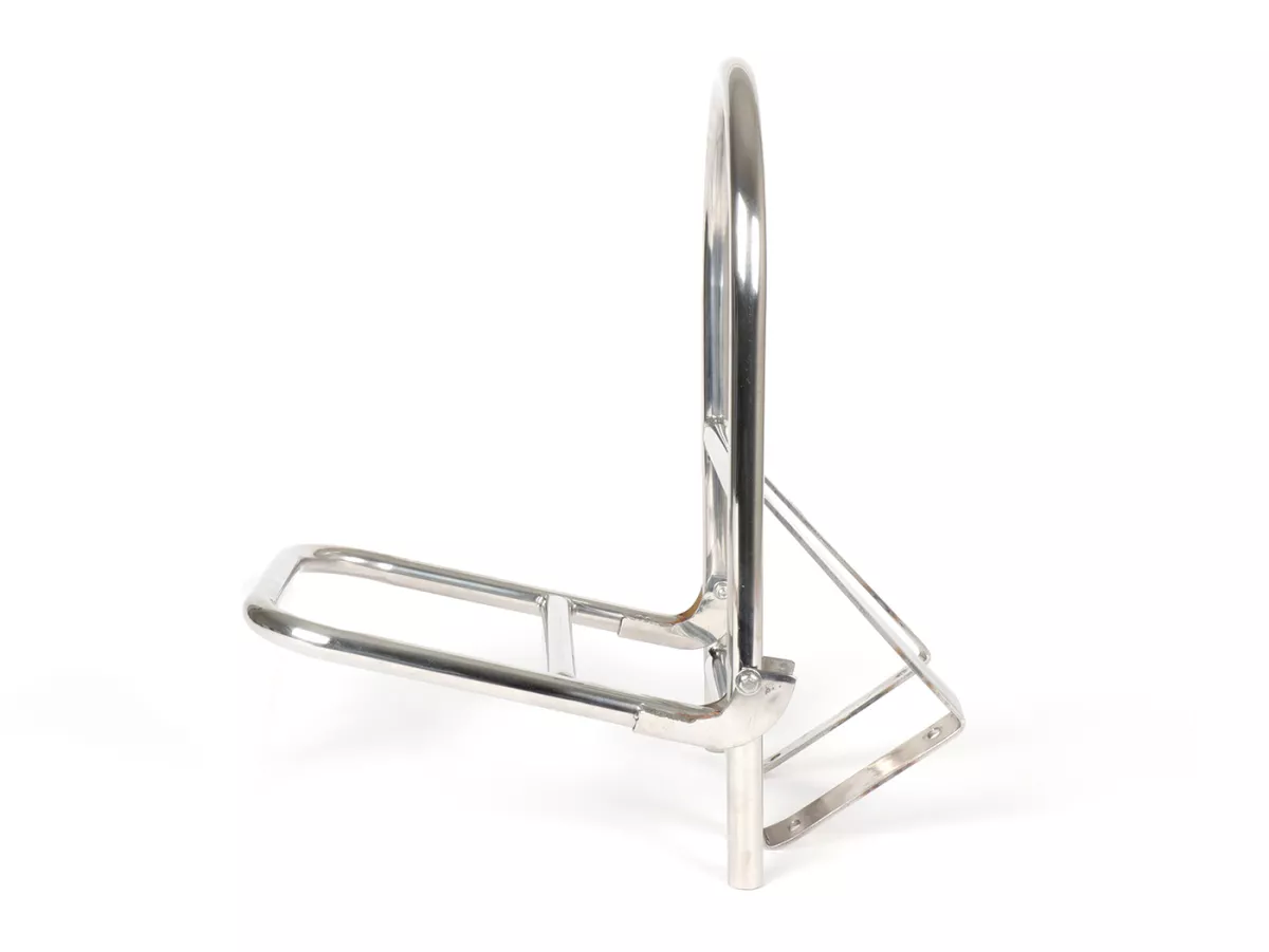 Rear rack, fold down -ULMA Style- Lambretta LI (Serie 3),LI S, SX, TV (Serie 3), DL, GP - stainless steel