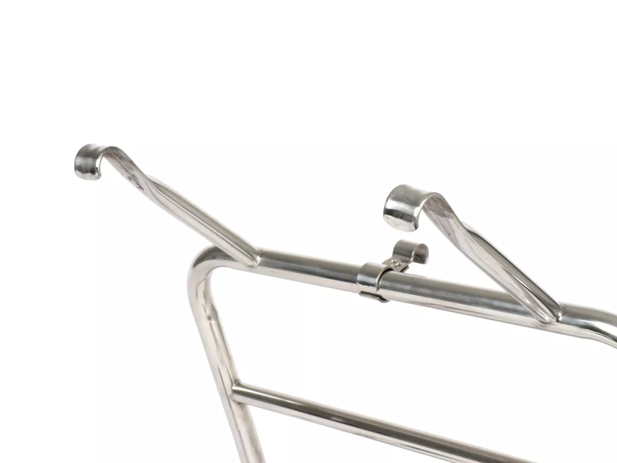 Rak bagasi depan lipat -VIGANO Style- Lambretta LI (Seri 3), LI S, SX, TV (Seri 3), DL, GP - baja tahan karat