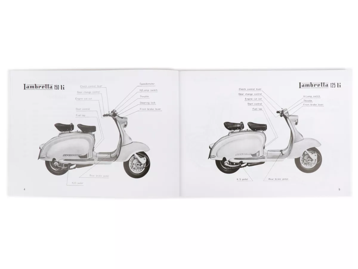 Panduan bengkel -PRODUKS skuter - Lambretta LI (Seri 1), TV (Seri 1)