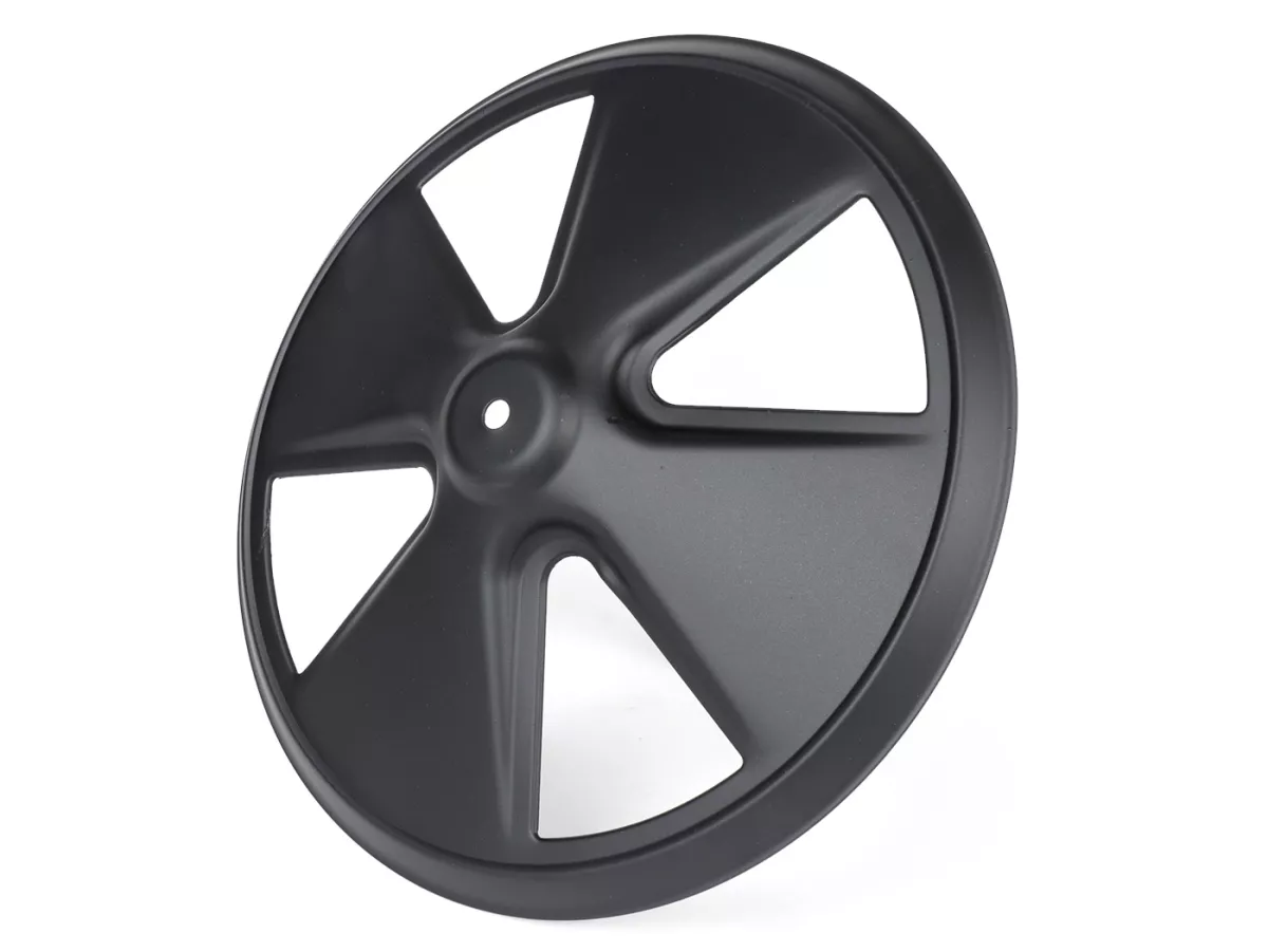 Wheel disc -OEM QUALITY, 4 spoke- for 10 open rim type - Vespa V50, V90, PV125, ET3, PK, GT, GTR, TS, GL, GS VS5T, Sprint, T4, Rally, PX, T5 125ccm - black