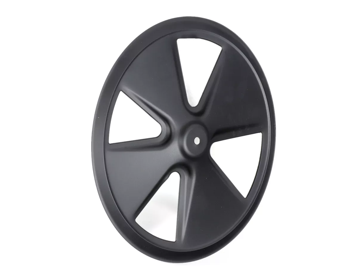 Wheel disc -OEM QUALITY, 4 spoke- for 10 open rim type - Vespa V50, V90, PV125, ET3, PK, GT, GTR, TS, GL, GS VS5T, Sprint, T4, Rally, PX, T5 125ccm - black