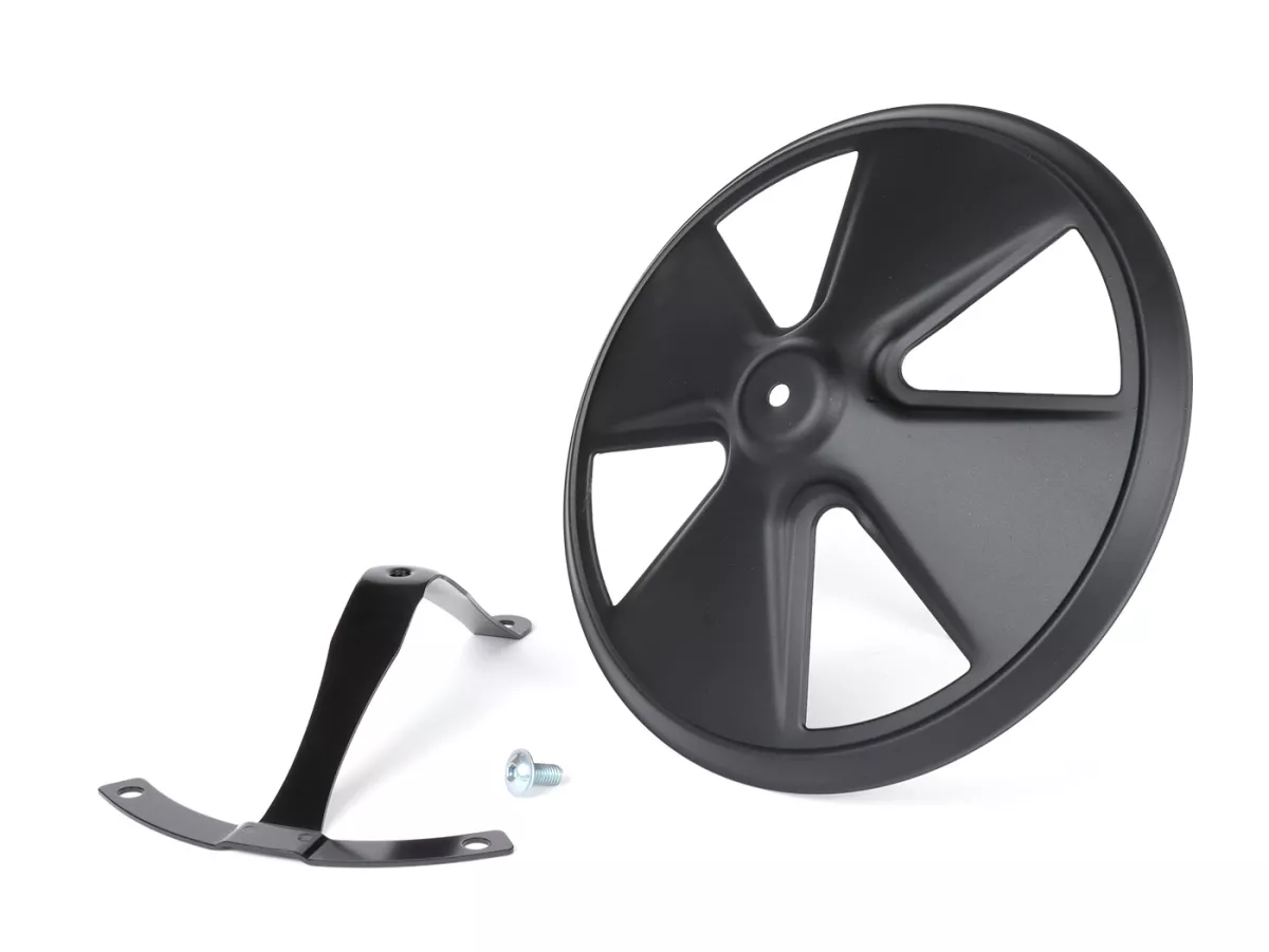 Wheel disc -OEM QUALITY, 4 spoke- for 10 open rim type - Vespa V50, V90, PV125, ET3, PK, GT, GTR, TS, GL, GS VS5T, Sprint, T4, Rally, PX, T5 125ccm - black