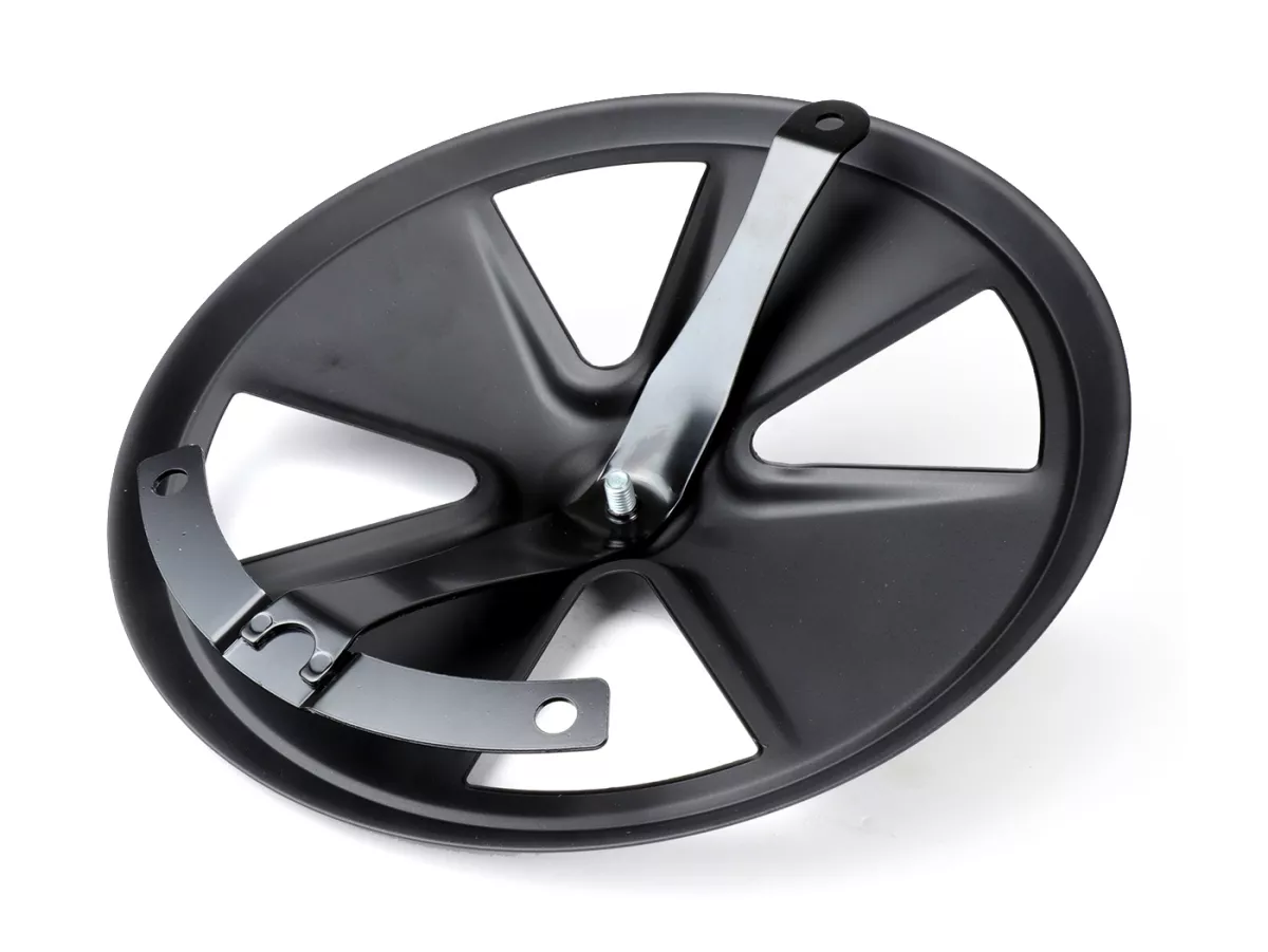 Wheel disc -OEM QUALITY, 4 spoke- for 10 open rim type - Vespa V50, V90, PV125, ET3, PK, GT, GTR, TS, GL, GS VS5T, Sprint, T4, Rally, PX, T5 125ccm - black