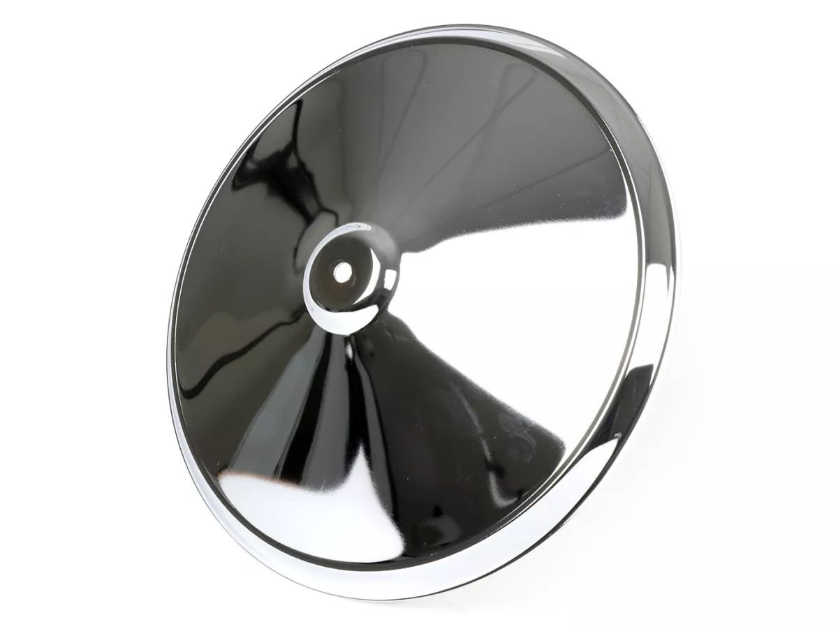 Wheel disc -OEM QUALITY, Moon-Cap- for 10 open rim type - Vespa V50, V90, PV125, ET3, PK, GT, GTR, TS, GL, GS VS5T, Sprint, T4, Rally, PX, T5 125ccm - chrome