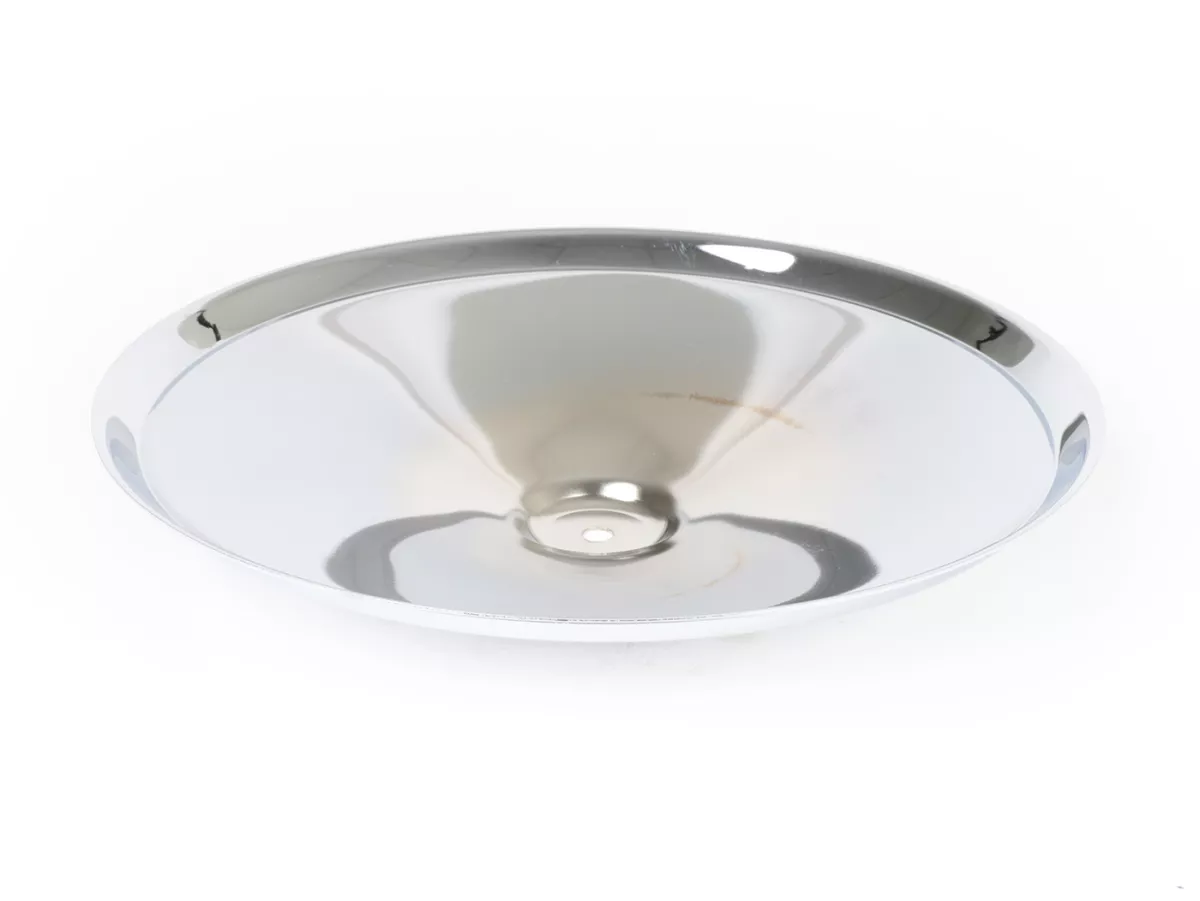 Wheel disc -OEM QUALITY, Moon-Cap- for 10 open rim type - Vespa V50, V90, PV125, ET3, PK, GT, GTR, TS, GL, GS VS5T, Sprint, T4, Rally, PX, T5 125ccm - chrome