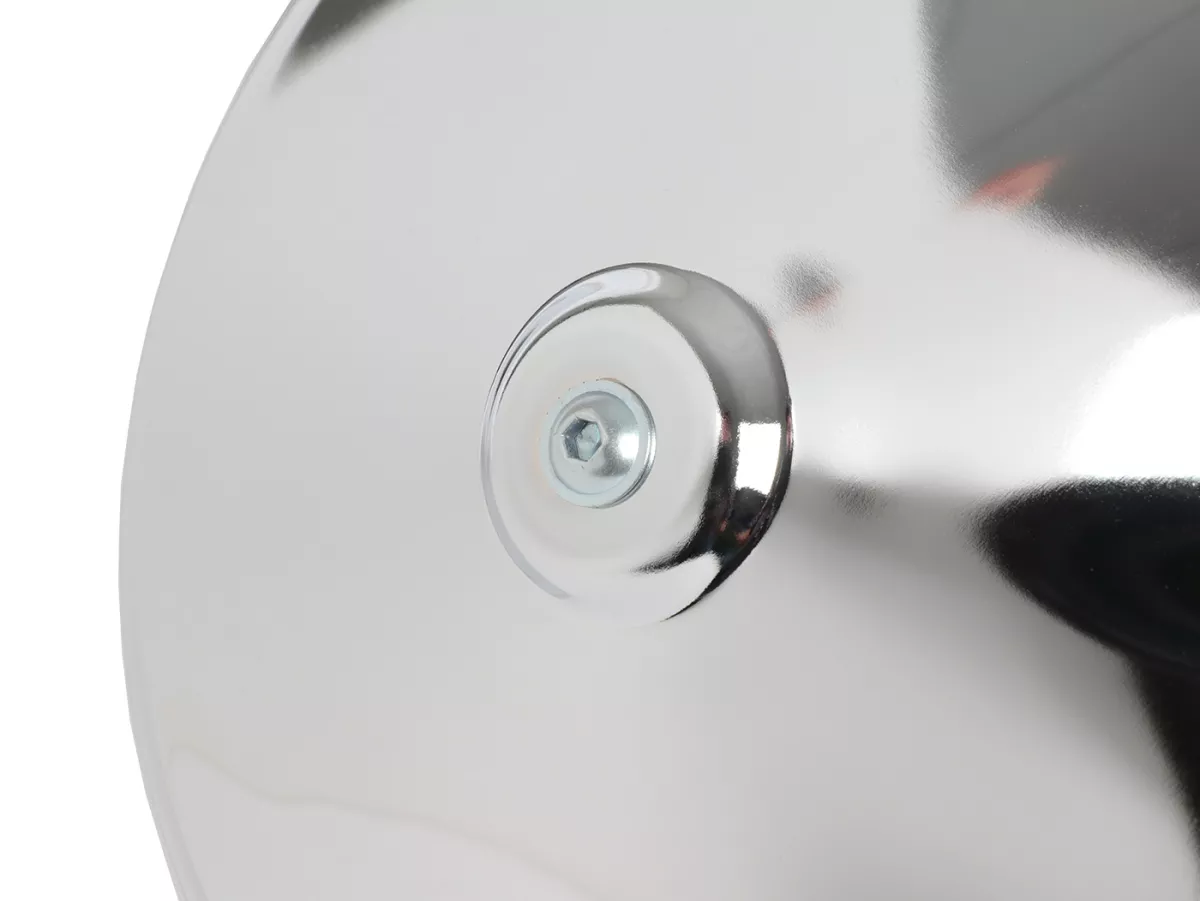 Wheel disc -OEM QUALITY, Moon-Cap- for 10 open rim type - Vespa V50, V90, PV125, ET3, PK, GT, GTR, TS, GL, GS VS5T, Sprint, T4, Rally, PX, T5 125ccm - chrome