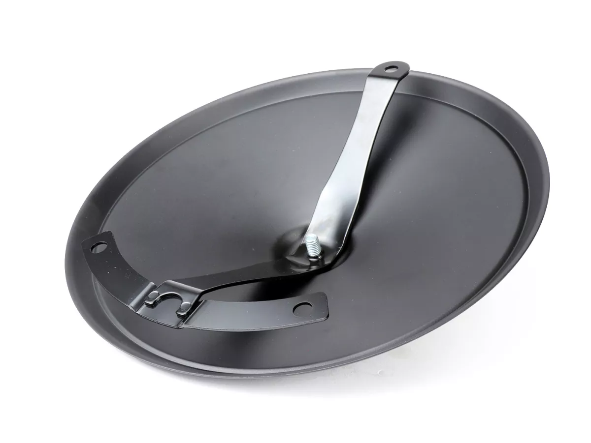 Wheel disc -OEM QUALITY, Moon-Cap- for 10 open rim type - Vespa V50, V90, PV125, ET3, PK, GT, GTR, TS, GL, GS VS5T, Sprint, T4, Rally, PX, T5 125ccm - matt black