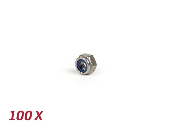 Self-locking nut -DIN 985 inox- 100 pcs - M6