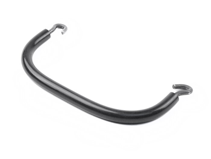 Poignée selle -(17,5cm entraxe des trous) -SELLERIA TREZZI- Vespa 150 VL1 à VL3T, VB1T, Vespa 125 VNA1T, VNA2T, VNB1 à VNB6, Vespa 150 VB1T, VBA1T, VBB1, VBB2  - noir