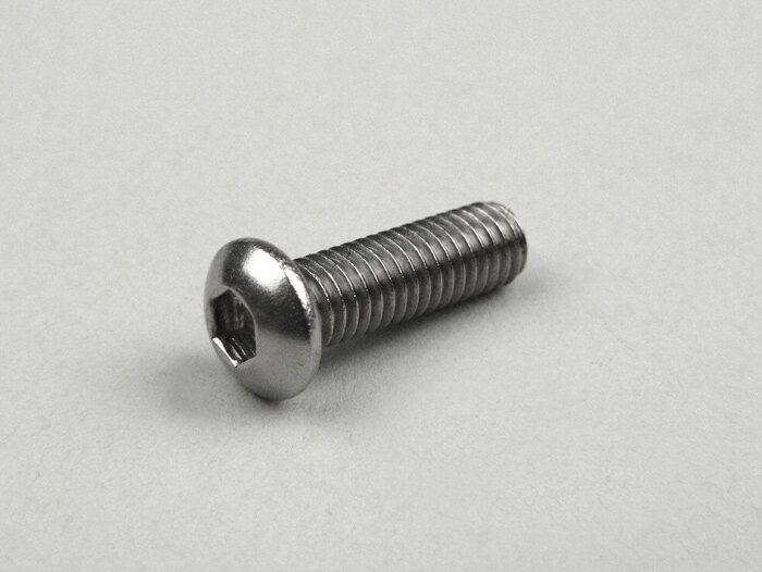 Vite a testa piatta con esagono incassato -ISO 7380- M6 x 20 mm - acciaio inox
