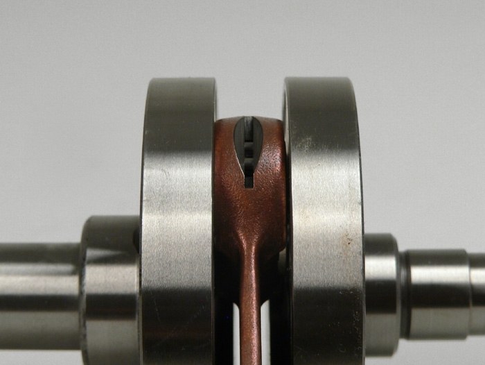 Crankshaft -CASA LAMBRETTA- Lambretta J50, Lui 50 - used with needle bearing on the alternator side