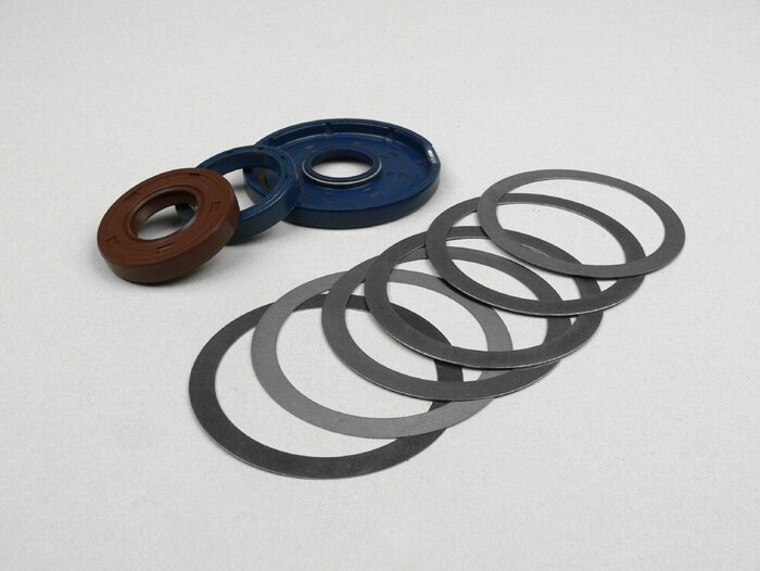 Segel oli set poros engkol -PUSAT SEPEDA - Vespa Sprint150 (VLB1T), Sprint Veloce150 (VLB1T -294259), GTR125 (VNL2T -145900), TS125 (VNL3T -18139), GT125, VNA, VNB, VBA, VBB, Super, GL150 (VLA1T)