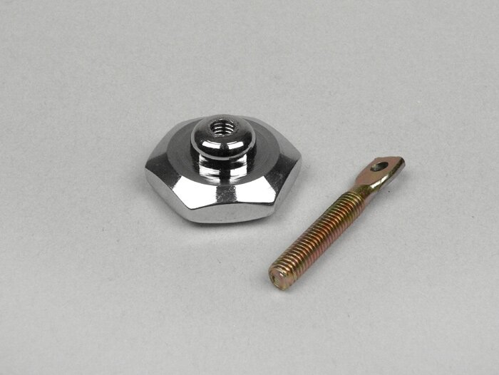 Nut for petrol tank cap - knurled nut -OEM QUALITY- Vespa V50, V90, SS50, SS90, PV125, ET3, VNA, Super, GL150 (VLA1T), GT125 (VNL2T), GTR125 (VNL2T), TS125 (VNL3T), Sprint150 (VLB1T), Rally180 (VSD1T), Rally200 (VSE1T), SS180, PX, PK - chrome