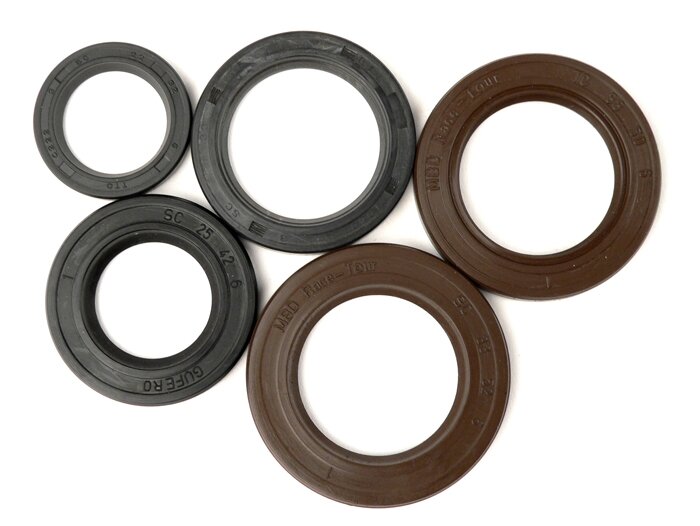 Oil seal set -MB Developments- Lambretta LI 125-150 (series 2-3), LIS, SX, TV (series 2-3), GP/DL - crank shaft oil seals FKM