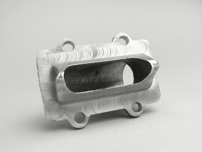 Intake manifold -GRAN TURISMO- Lambretta GT186 - GT240 - CS=Ø34mm (carburetors Ø28-30mm - PHBH, VHSH, PWK28, TMX30, Smartcarb 26-28)