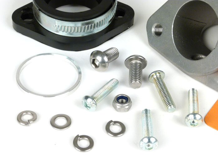 Intake manifold -MB DEVELOPMENTS, flange type TS1- Lambretta - CS Ø = 40mm