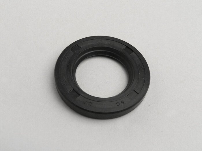 Oil seal 25x42x6mm -OEM QUALITÄT- (used for crankshaft flywheel side outer Lambretta LI (series 2-3), LIS, SX, TV (series 2-3), DL, GP)
