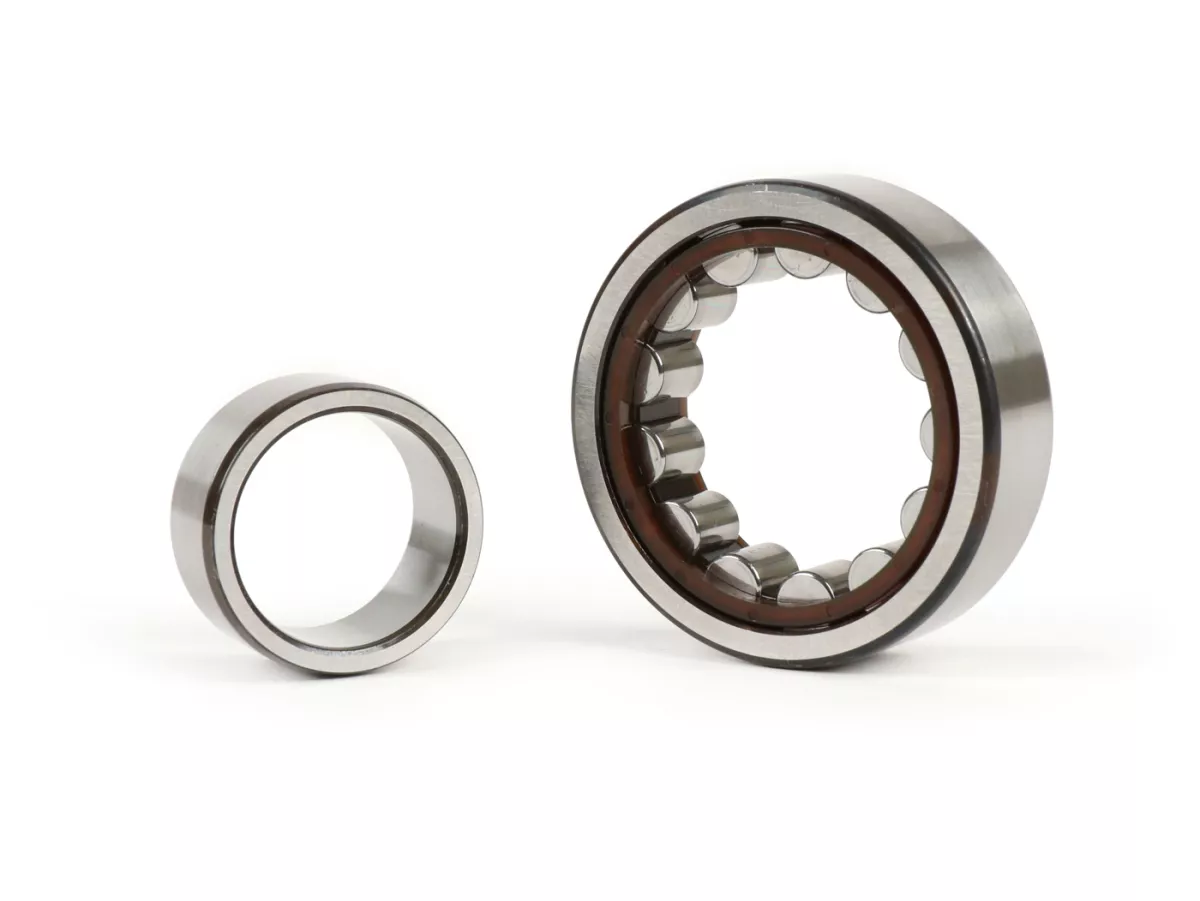 Cuscinetto a rulli -NU205- (25x52x15mm) tipo 2 - (utilizzato per albero motore lato alternatore Lambretta LI (serie 2-3), LIS, SX, TV (serie 2-3), Vespa T5 125cc, GS160 / GS4 (VSB1T), SS180 (VSC1T))