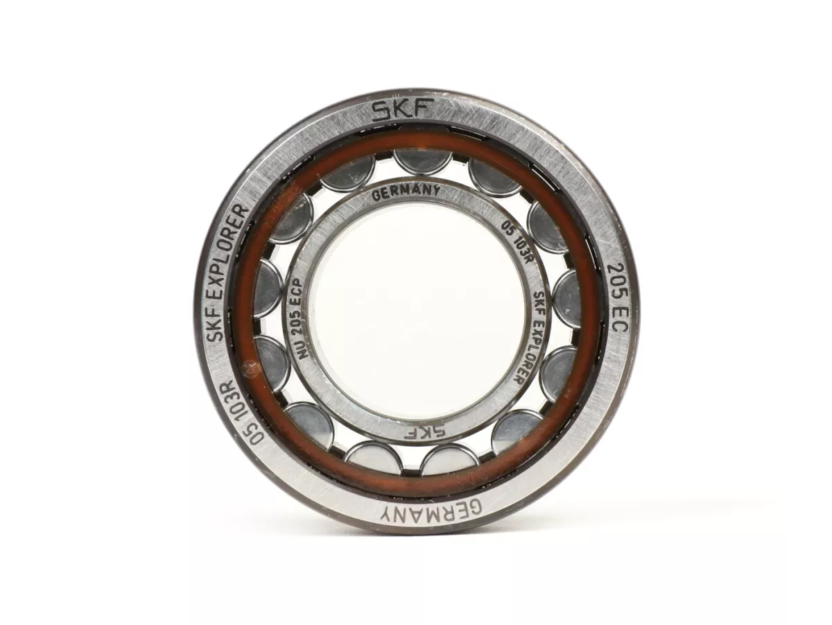 Cuscinetto a rulli -NU205- (25x52x15mm) tipo 2 - (utilizzato per albero motore lato alternatore Lambretta LI (serie 2-3), LIS, SX, TV (serie 2-3), Vespa T5 125cc, GS160 / GS4 (VSB1T), SS180 (VSC1T))