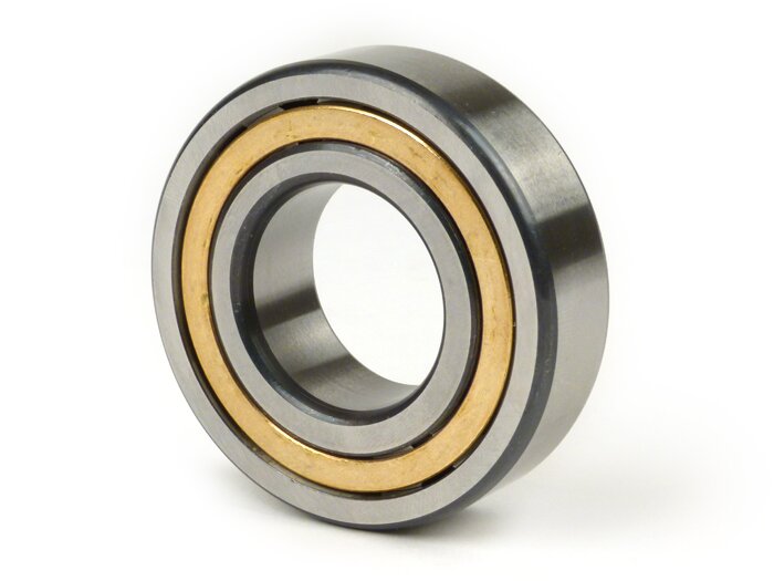 Bantalan rol -NJ205 E M1C3- (25x52x15mm) tipe 2 - (digunakan untuk sisi poros engkol alternator Lambretta LI (seri 2-3), LIS, SX, TV (seri 2-3), Vespa T5 125cc, GS160/GS4 (VSB1T), SS180 (VSC1T))