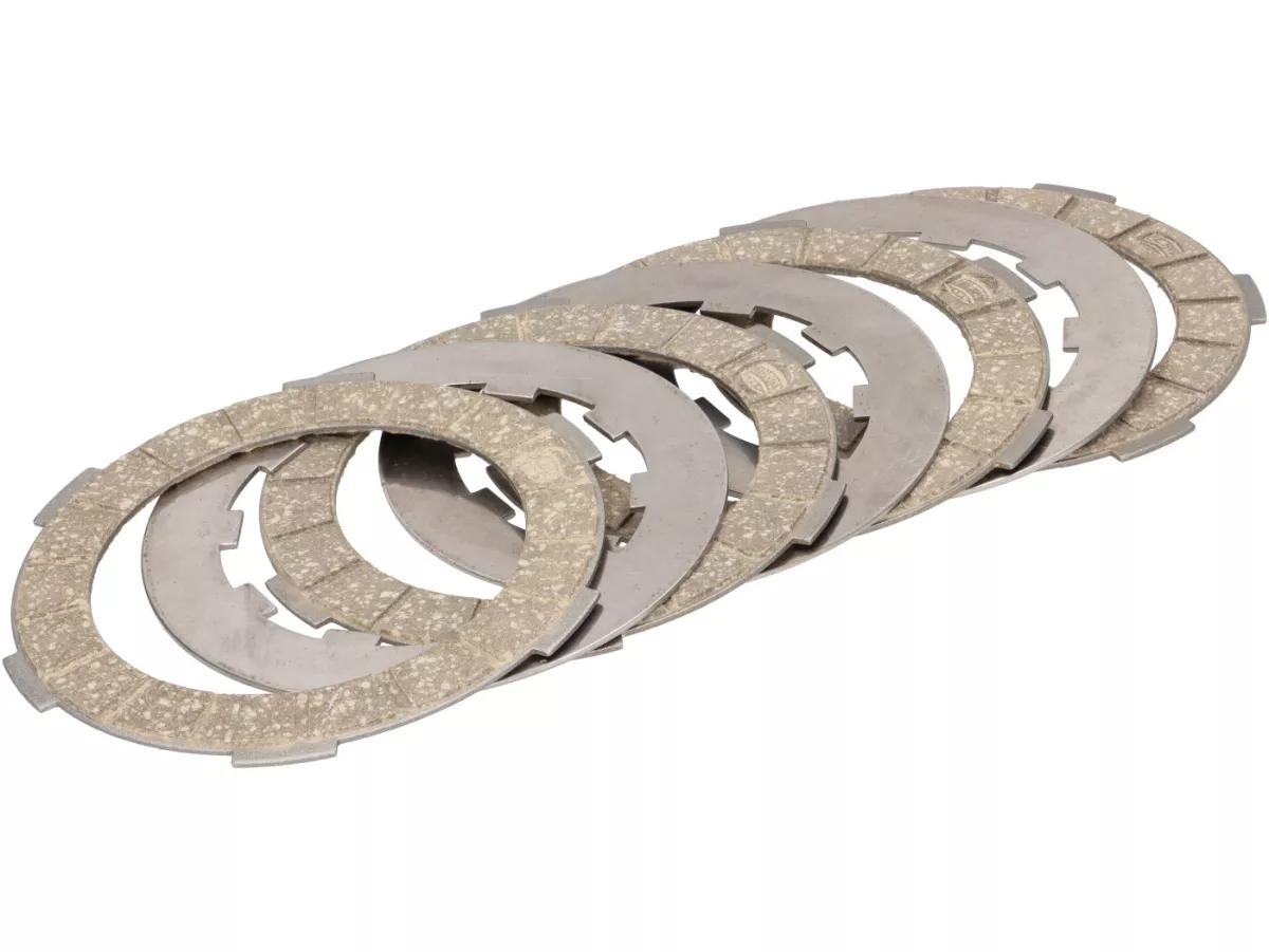 Clutch friction plate set -SURFLEX 4 friction plates- Lambretta (series 1-3) (incl. springs and steel plates)