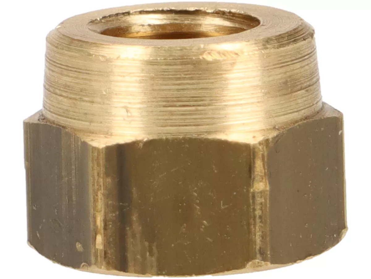 Nut -similar to DIN 934- M7 - brass (used for exhaust/U-bend Lambretta)
