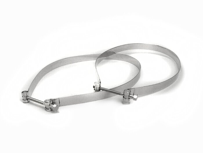 Sangle de réservoir -LAMBRETTA- LI, LIS, SX, TV (Serie 2-3), DL, GP - Inox vis de serrage