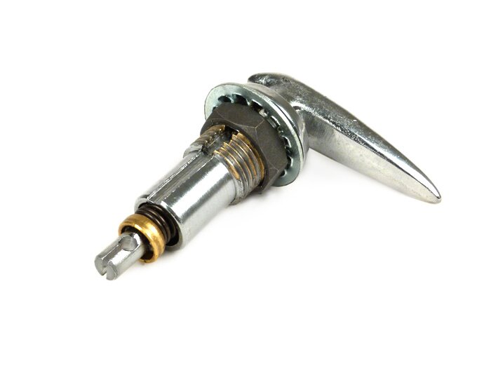 Choke mechanism at frame -LAMBRETTA- LI (series 3), LIS, SX, TV (series 3), DL, GP, J50, J100, J125 (not 50 Special) - chrome