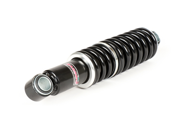 Achterschokdemper -CARBONE, 305mm, dubbele veer- Lambretta LI (serie 3), LIS, SX, TV (serie 3), DL, GP - Zwart/Zwart