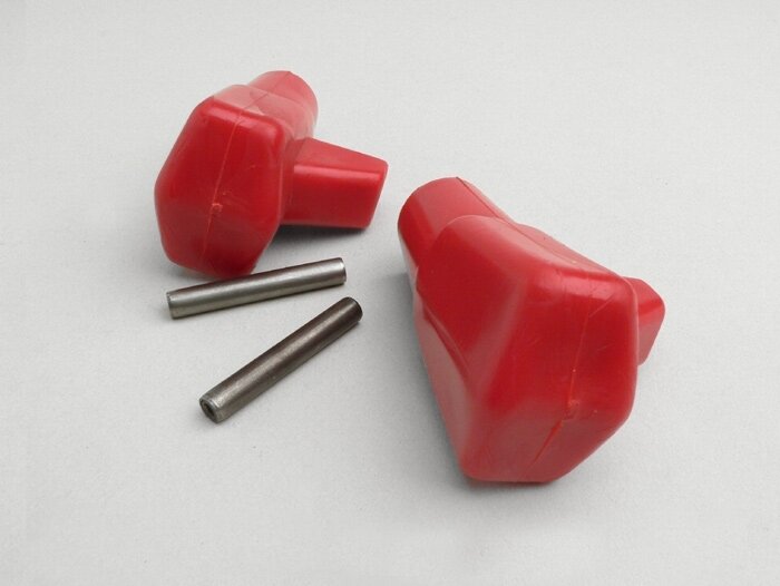 Stand feed rubber -LAMBRETTA- LI, LIS, SX, TV, DL, GP - red