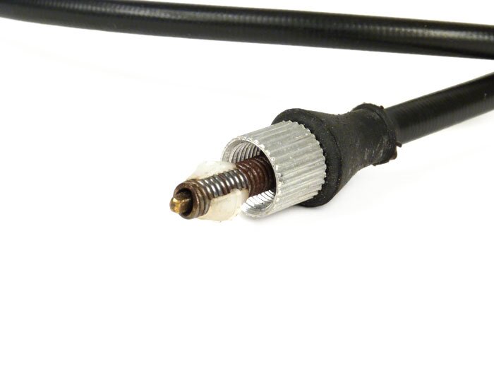 Speedo cable -IMPORT- Lambretta indian speedos LI (series 3), LIS, SX, TV (series 3), DL, GP - black