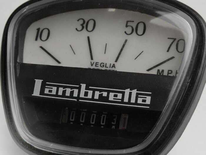 Velocímetro -LAMBRETTA- DL 125-150, GP 125-150 - 70mph