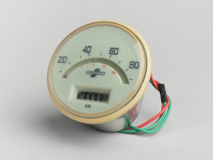 Snelheidsmeter -IMPORT- Lambretta- LI 125 (Serie 2) - 80 km/u