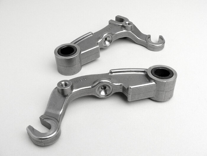 Forklinks Scheibenbremse -MB DEVELOPMENTS- Lambretta SX 200, TV (Serie 3), GP 200, DL 200 - Edelstahl