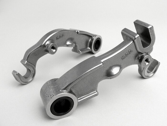Forklinks Scheibenbremse -MB DEVELOPMENTS- Lambretta SX 200, TV (Serie 3), GP 200, DL 200 - Edelstahl