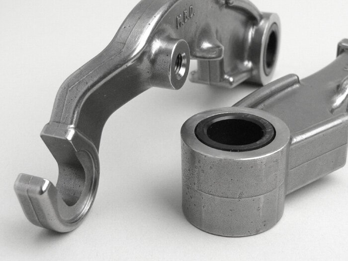 Forklinks Scheibenbremse -MB DEVELOPMENTS- Lambretta SX 200, TV (Serie 3), GP 200, DL 200 - Edelstahl