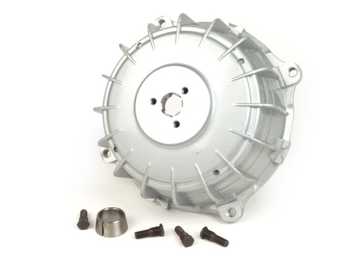Achterremtrommel -UNI Auto- Lambretta LI (serie 3), LIS, SX, TV (serie 3), DL, GP - Zilver gespoten
