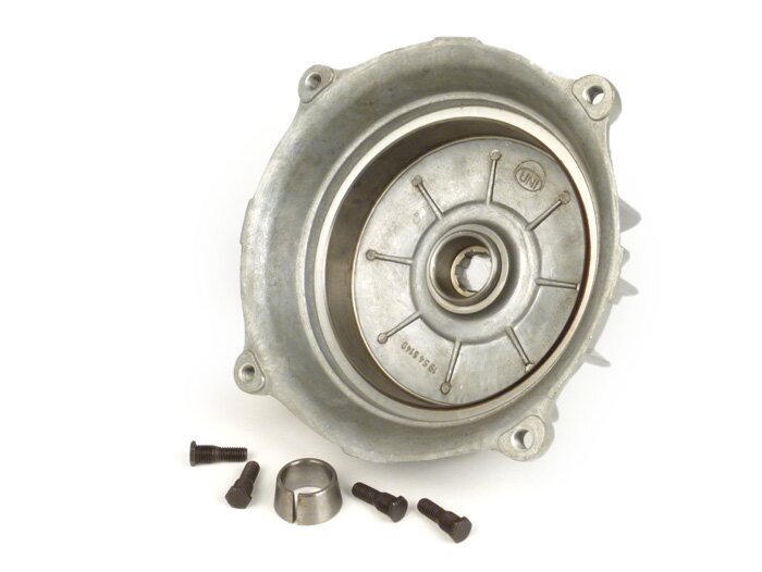 Achterremtrommel -UNI Auto- Lambretta LI (serie 3), LIS, SX, TV (serie 3), DL, GP - Zilver gespoten