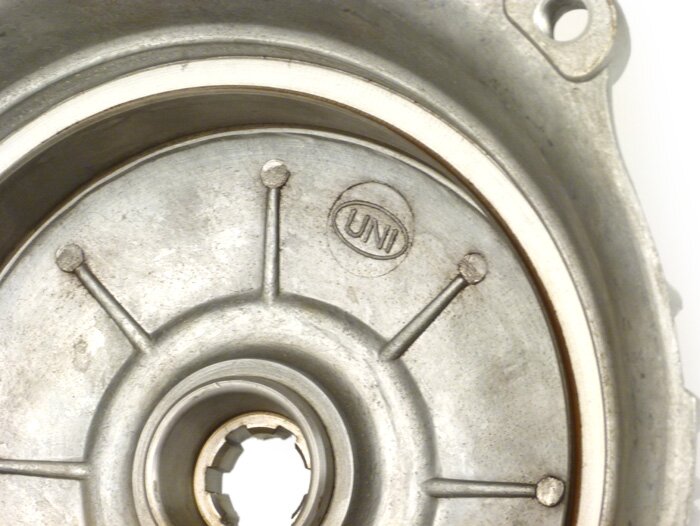 Achterremtrommel -UNI Auto- Lambretta LI (serie 3), LIS, SX, TV (serie 3), DL, GP - Zilver gespoten