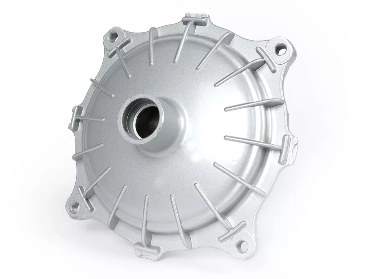 Front brake hub -UNI Auto- Lambretta LI (series 1-3), LIS, SX 150, TV (series 2), DL, GP - silver painted painted