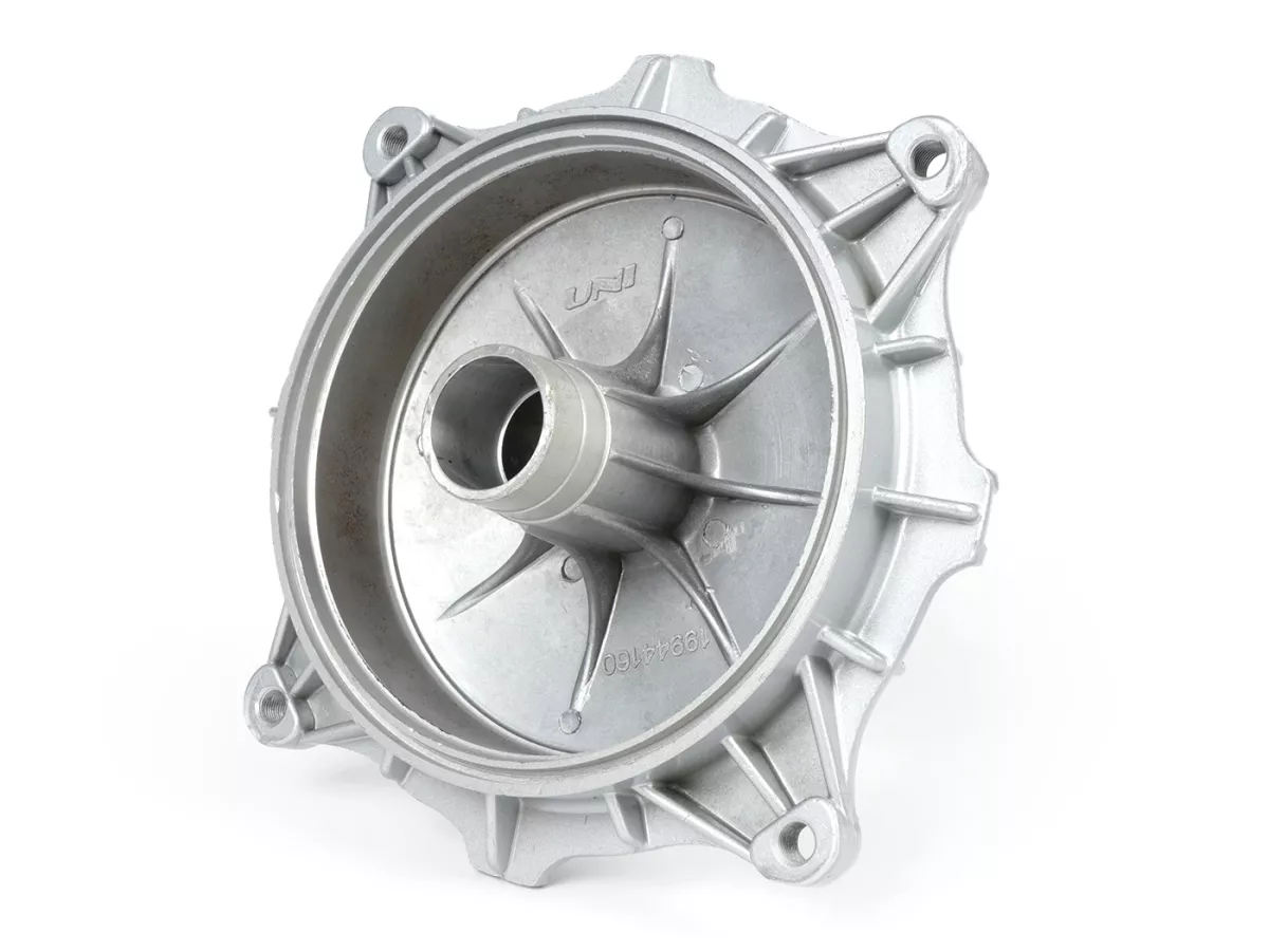 Front brake hub -UNI Auto- Lambretta LI (series 1-3), LIS, SX 150, TV (series 2), DL, GP - silver painted painted