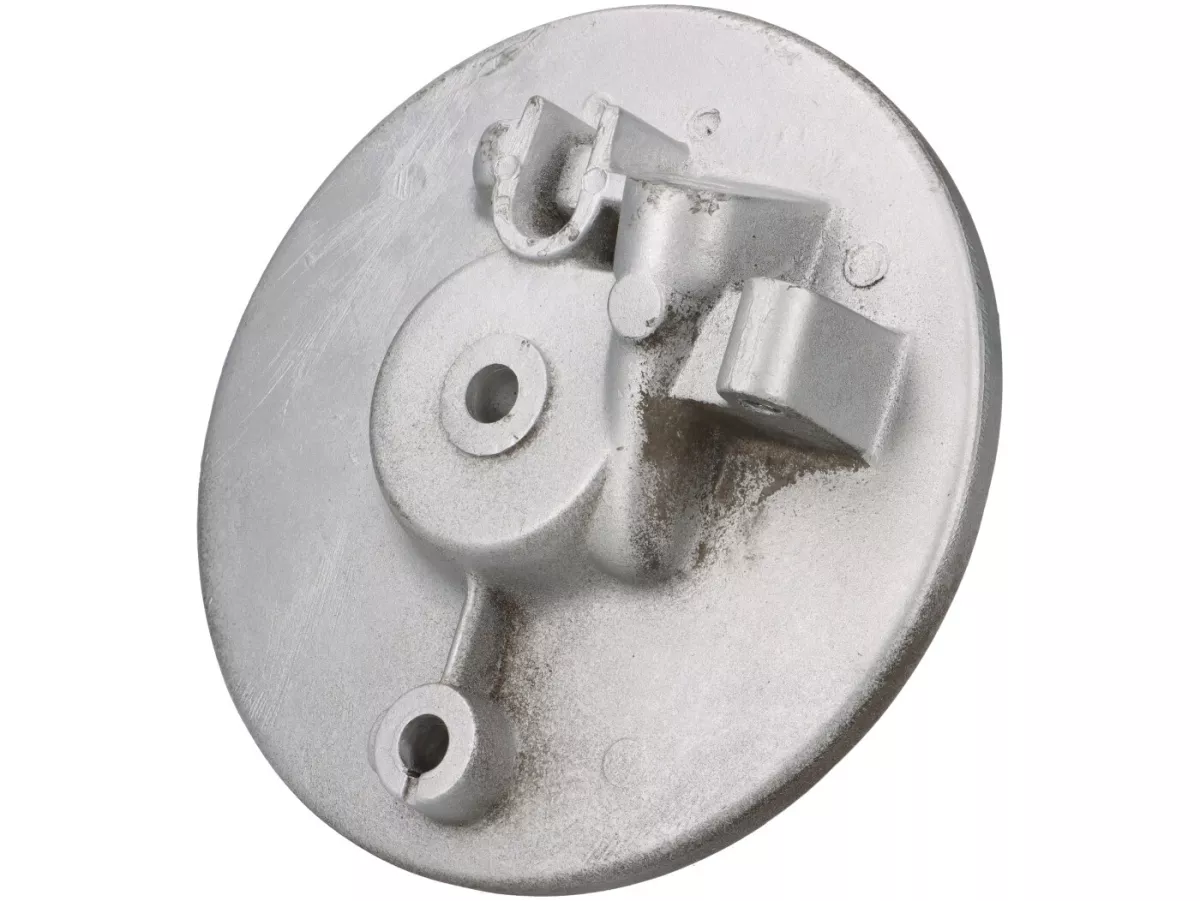Front hub back plate -LAMBRETTA drum brake- LI (series 1-3), LI S, SX 150, GP 125-150, DL 125-150, GP 200 (Indial models)